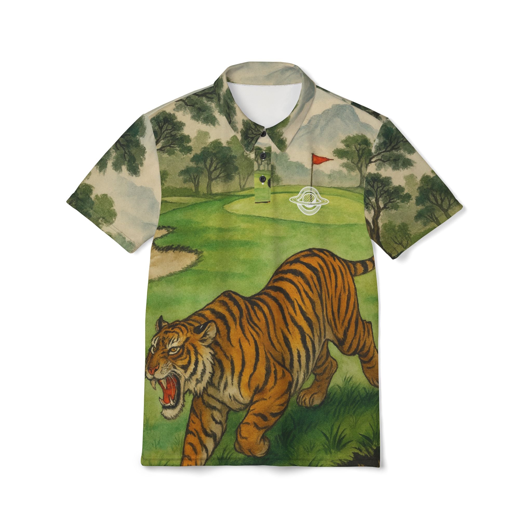 TIGER GW Unisex Polo Shirt (AOP)