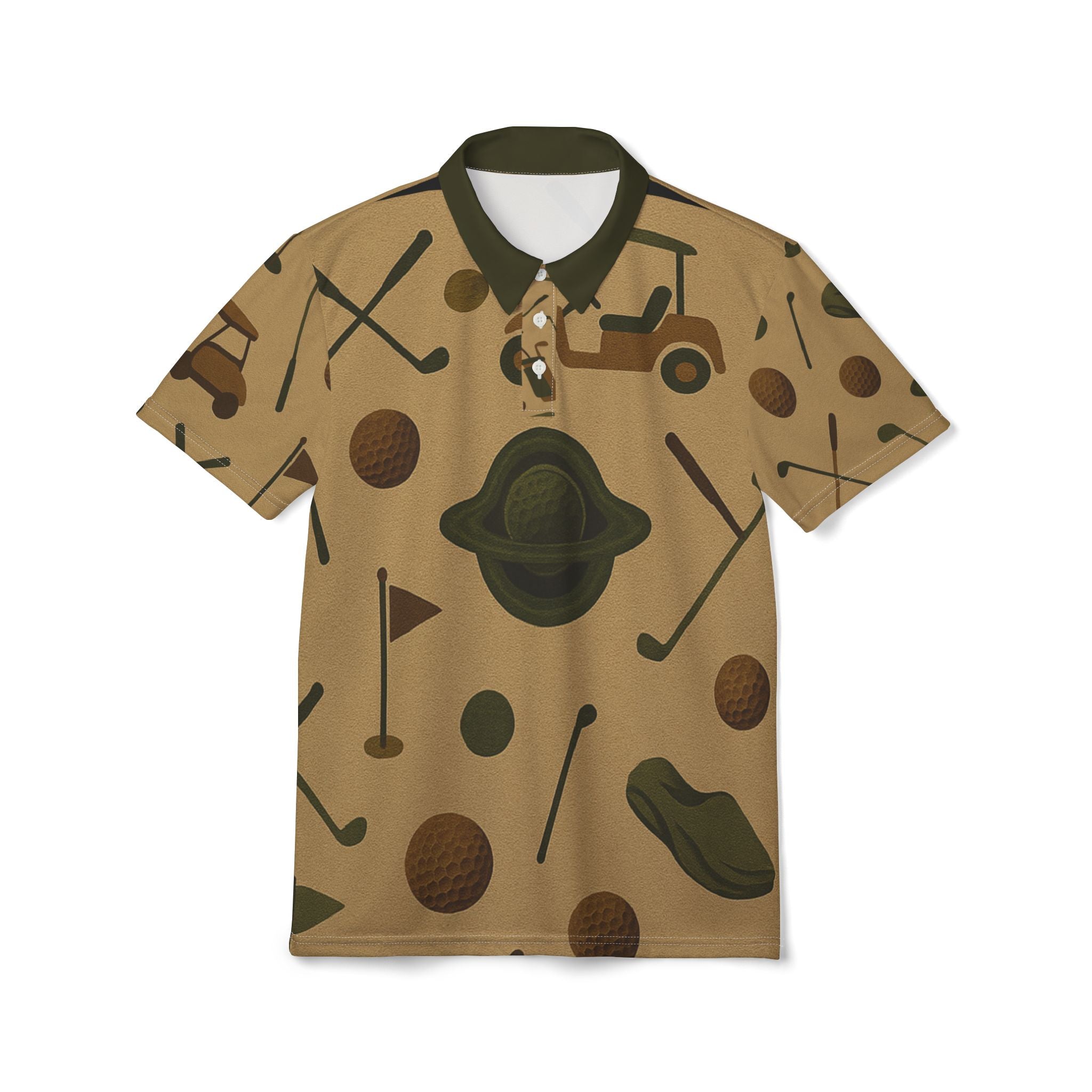 BROWN GOLF WAV Unisex Polo Shirt