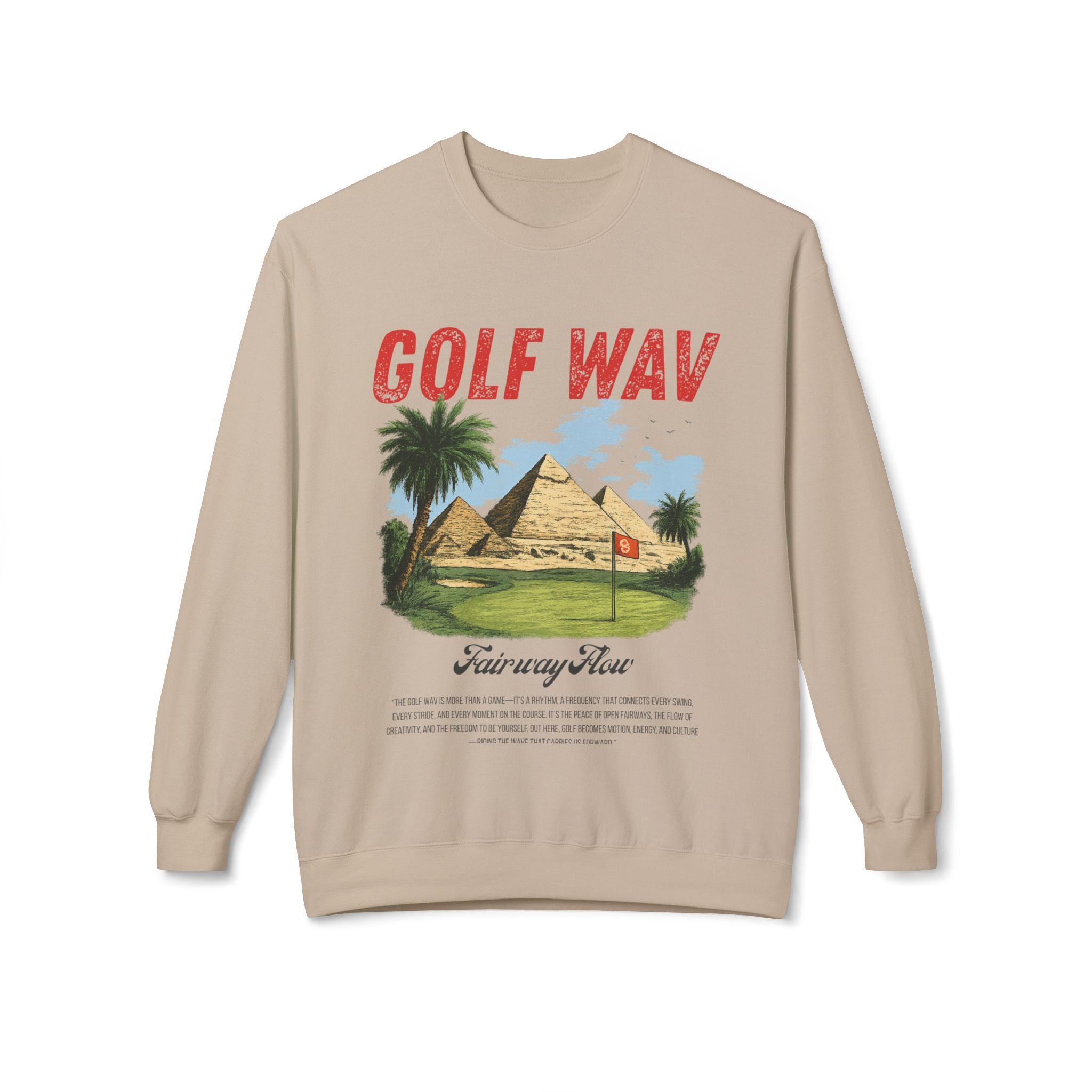 GOLF WAV GRAPHIC Unisex Midweight Softstyle Fleece Crewneck Sweatshirt