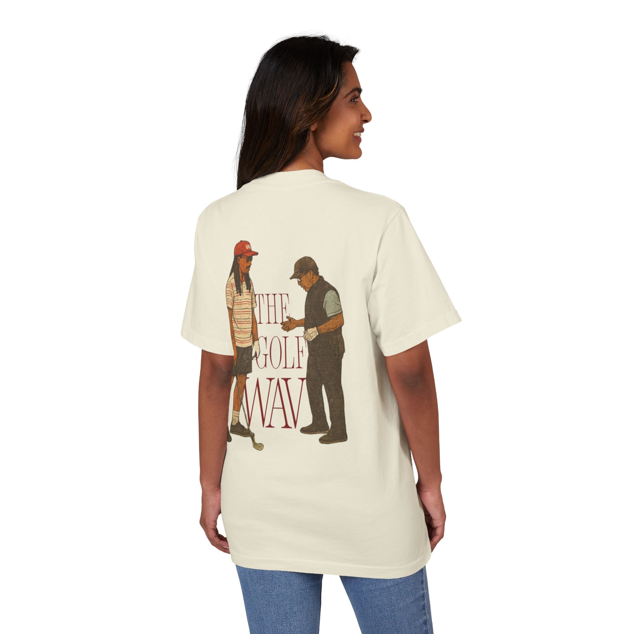 THE GOLF WAV Unisex Garment-Dyed Drop-Shoulder T-Shirt