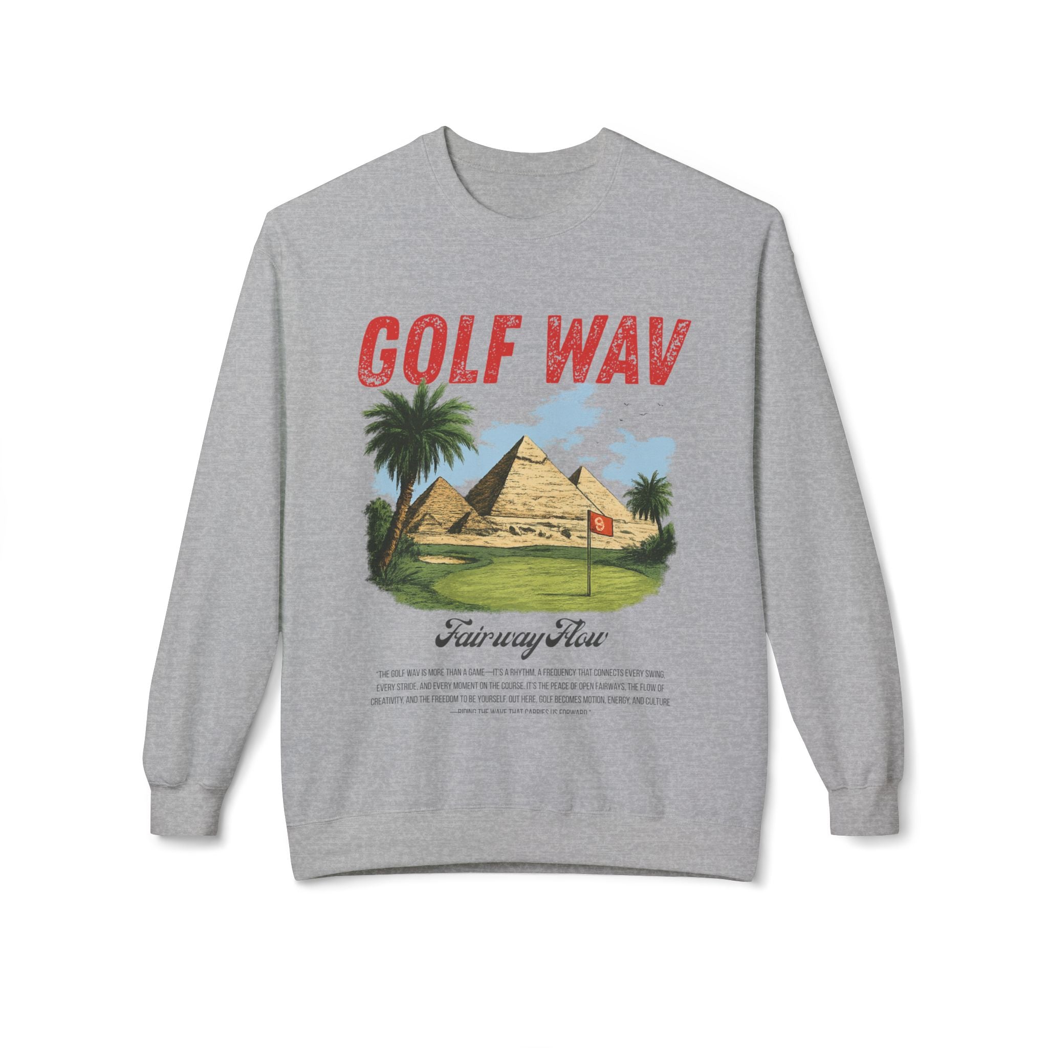 GOLF WAV GRAPHIC Unisex Midweight Softstyle Fleece Crewneck Sweatshirt