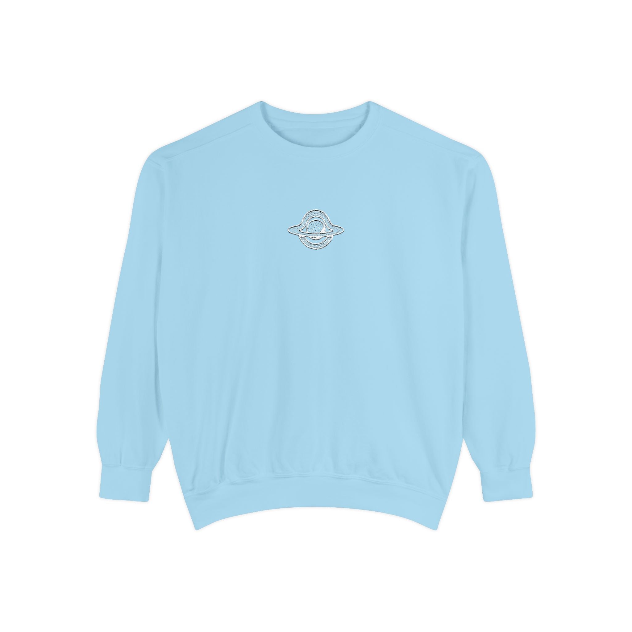 WHITE GW LOGO Unisex Garment-Dyed Sweatshirt