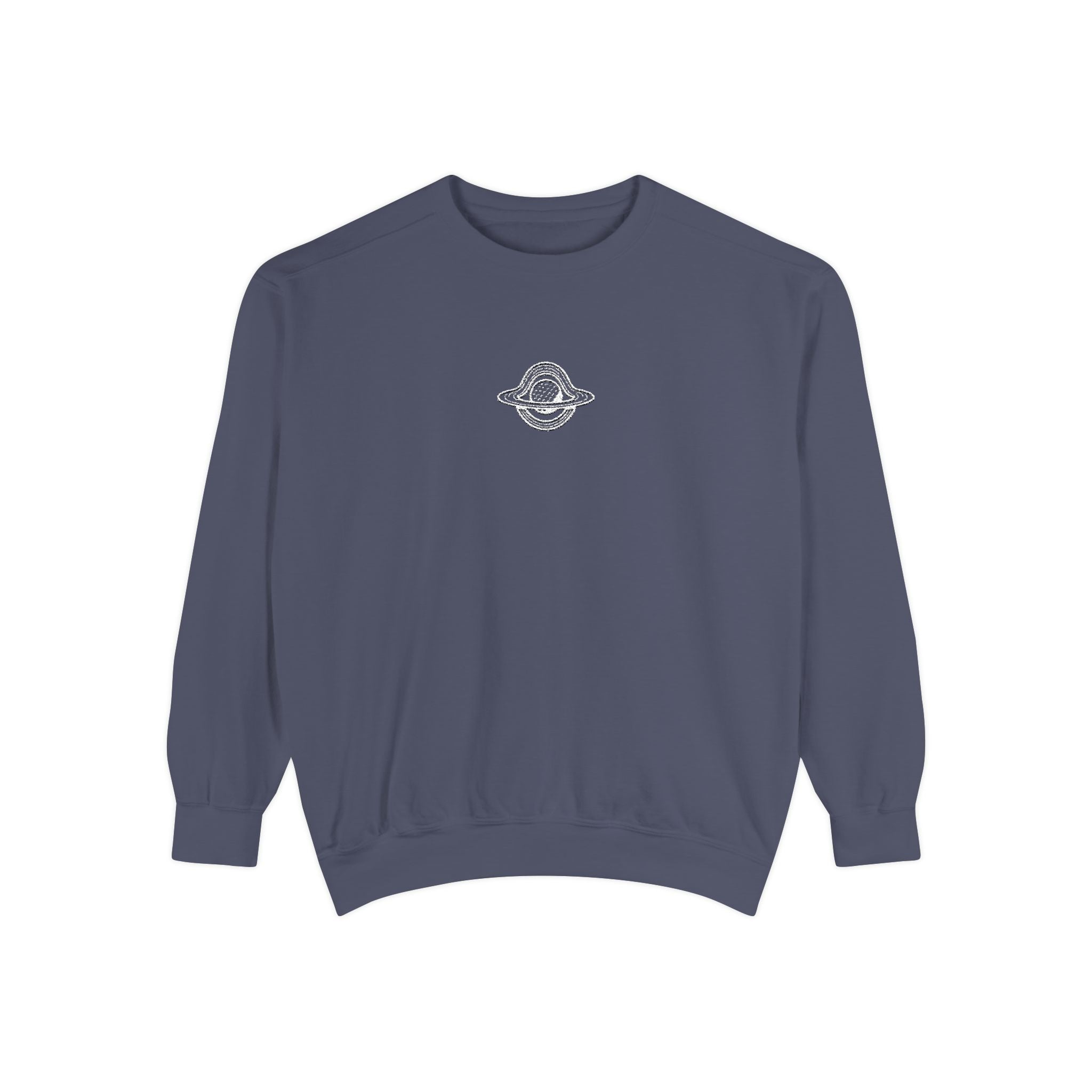 WHITE GW LOGO Unisex Garment-Dyed Sweatshirt