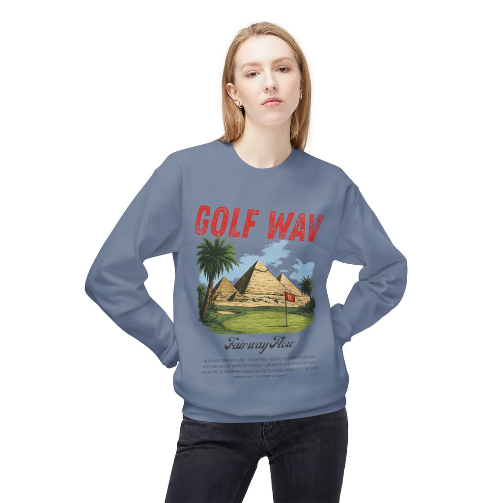 GOLF WAV GRAPHIC Unisex Midweight Softstyle Fleece Crewneck Sweatshirt