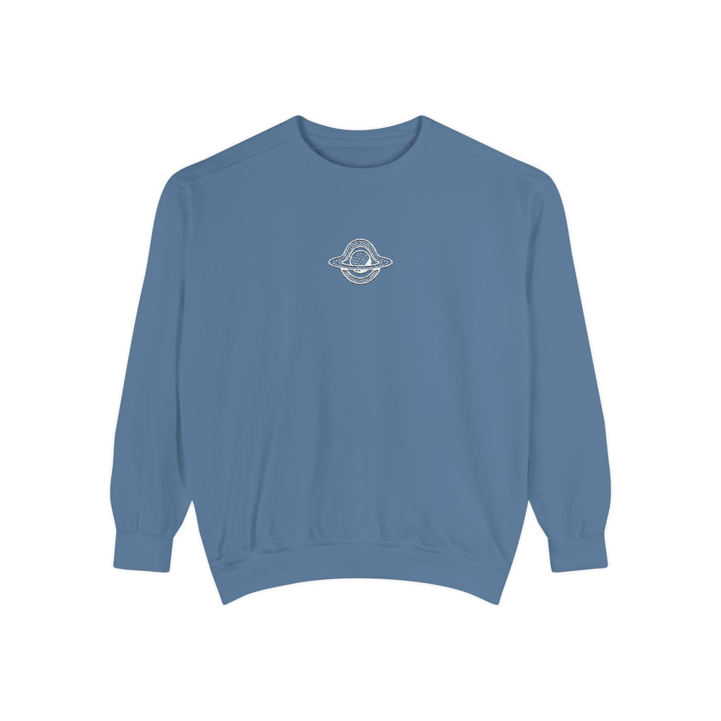 WHITE GW LOGO Unisex Garment-Dyed Sweatshirt