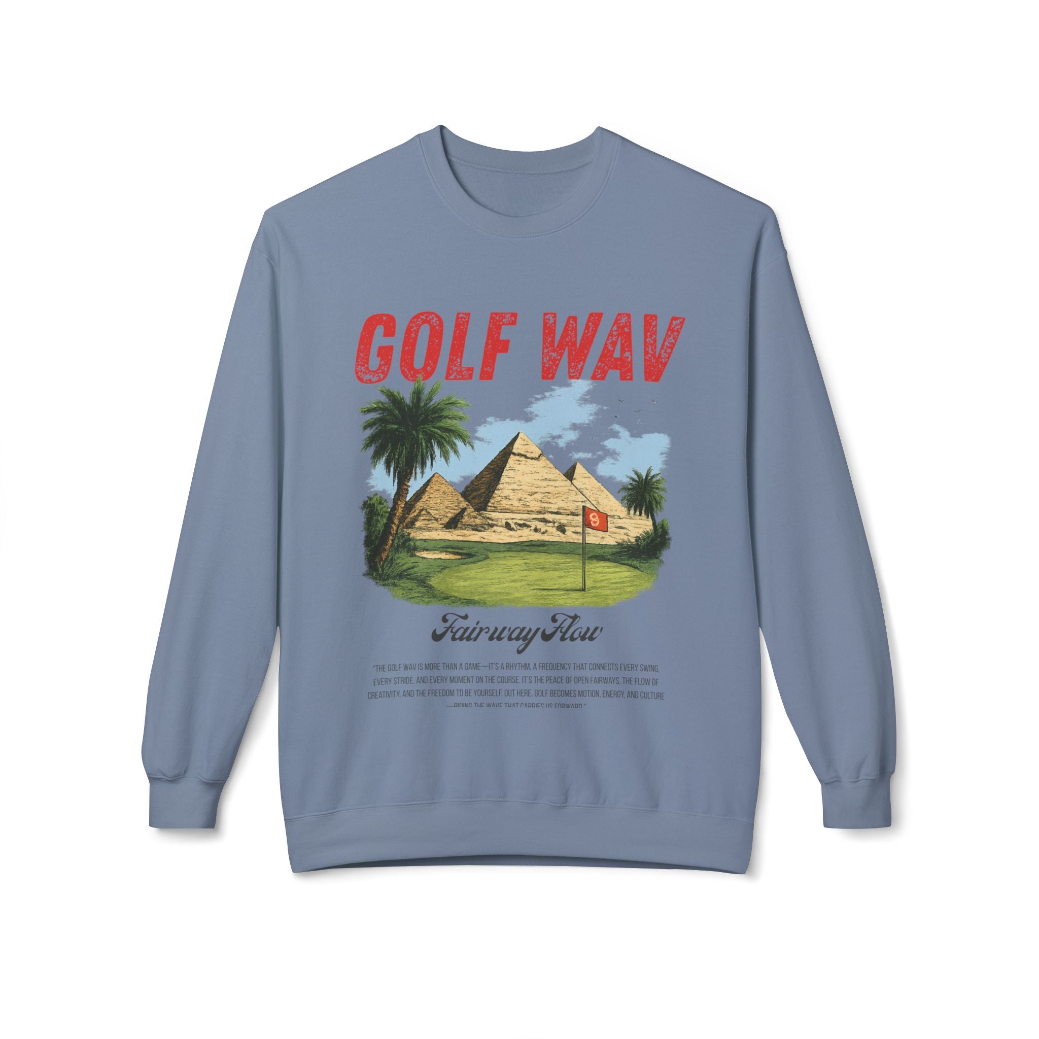 GOLF WAV GRAPHIC Unisex Midweight Softstyle Fleece Crewneck Sweatshirt