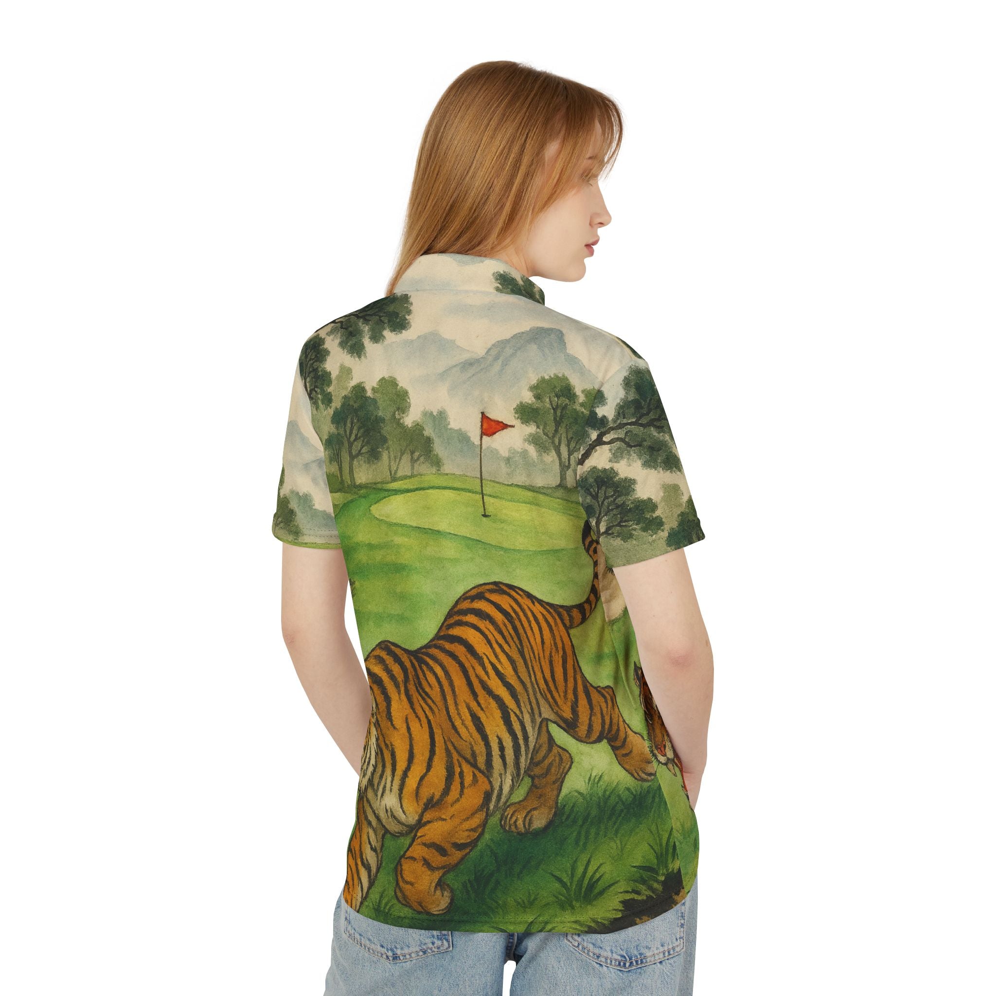 TIGER GW Unisex Polo Shirt (AOP)