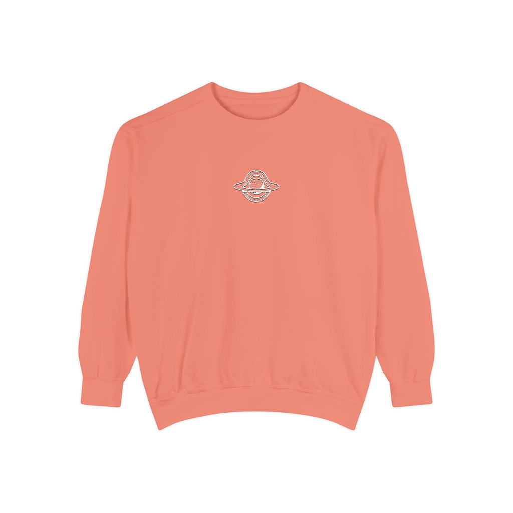 WHITE GW LOGO Unisex Garment-Dyed Sweatshirt