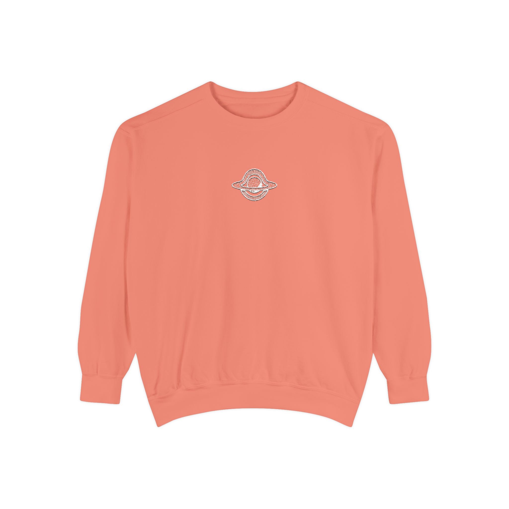 WHITE GW LOGO Unisex Garment-Dyed Sweatshirt