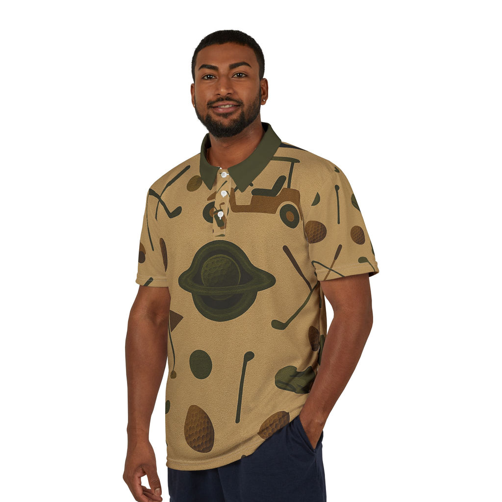BROWN GOLF WAV Unisex Polo Shirt