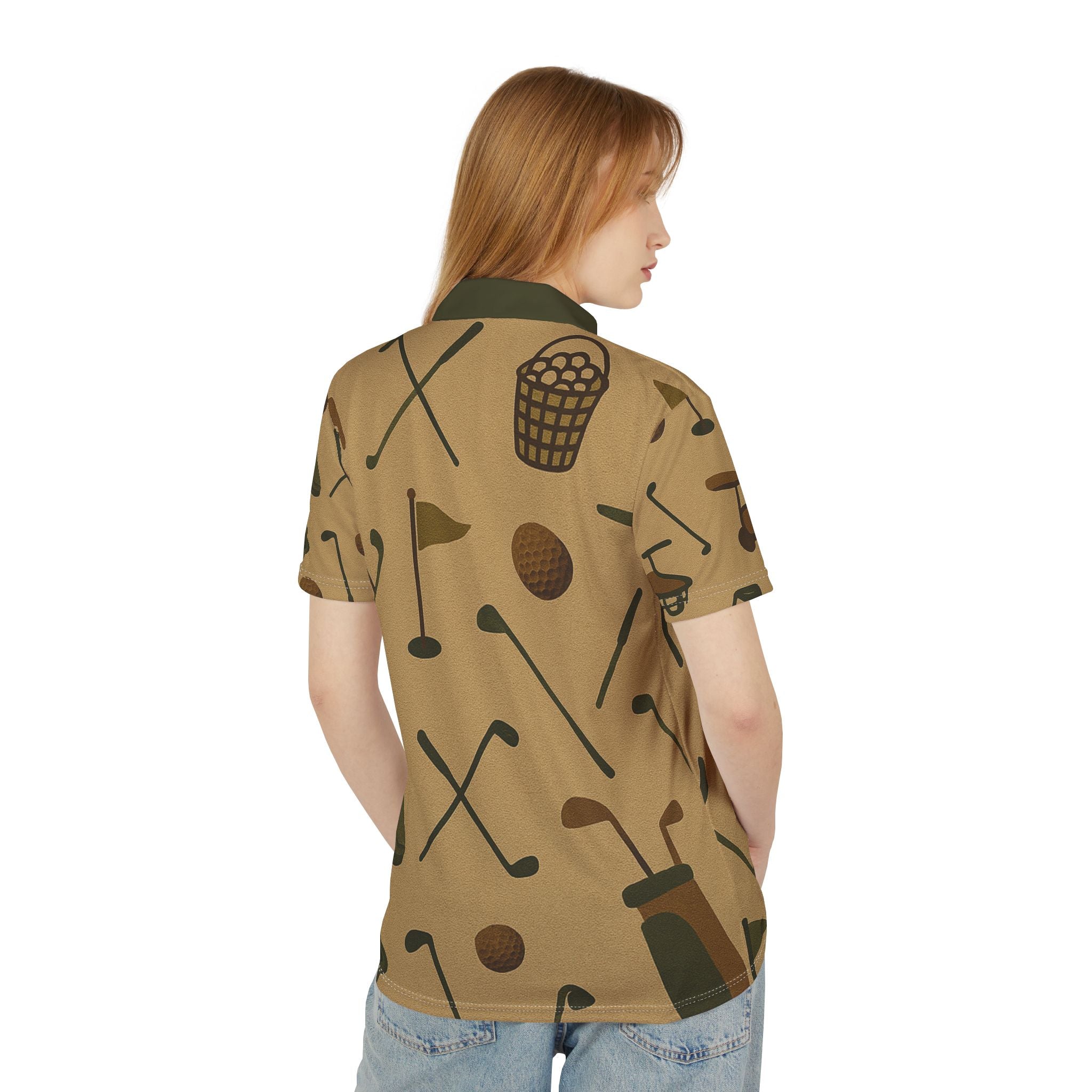 BROWN GOLF WAV Unisex Polo Shirt