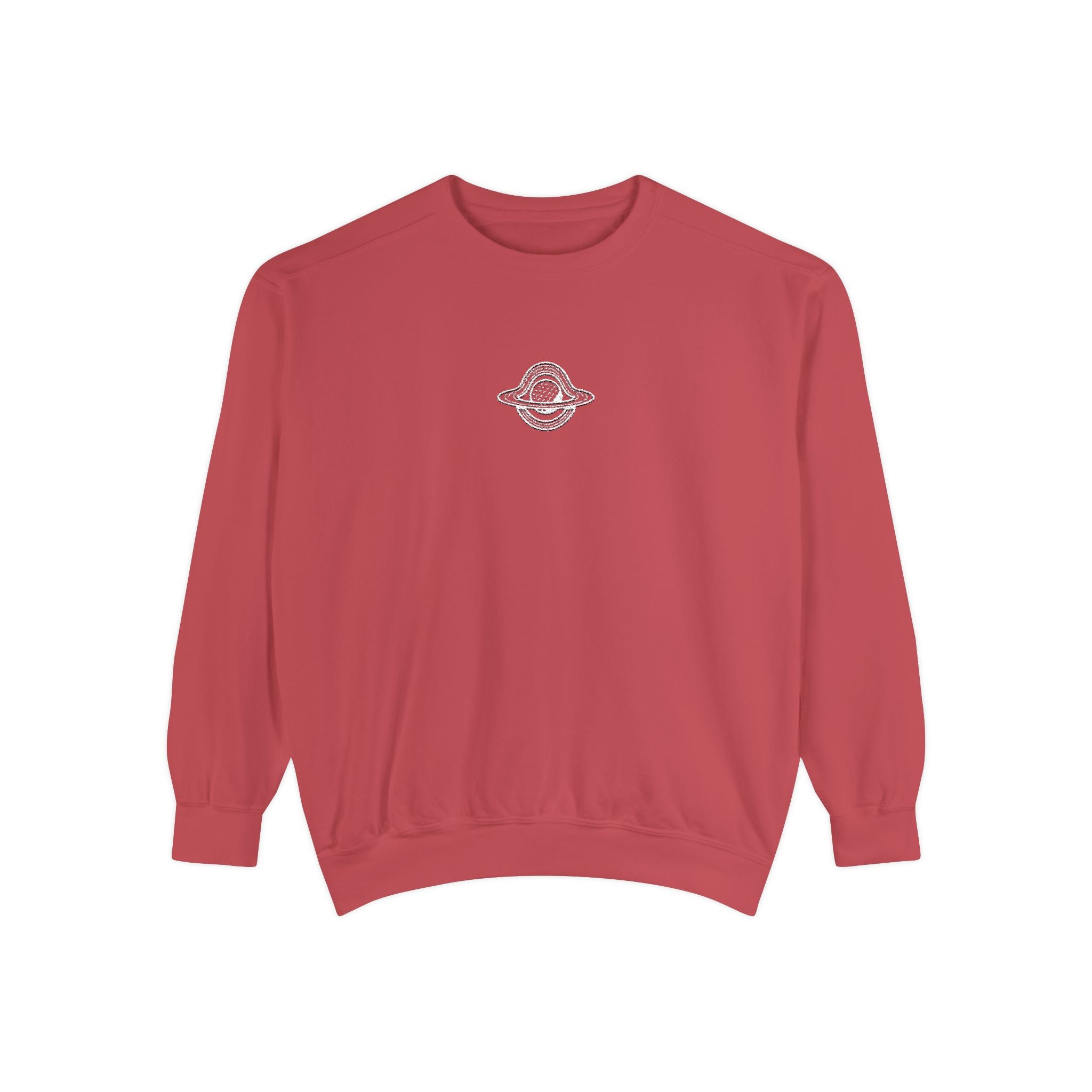WHITE GW LOGO Unisex Garment-Dyed Sweatshirt