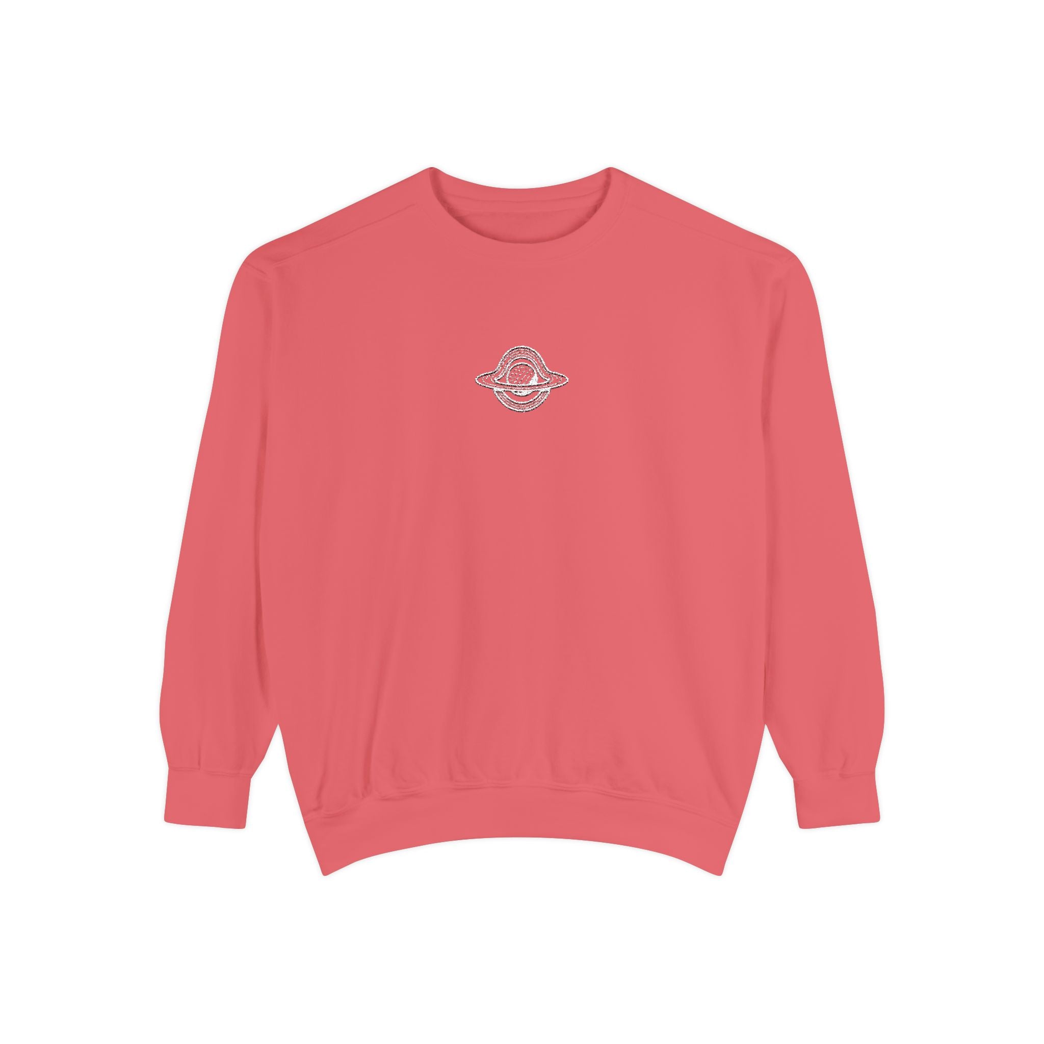 WHITE GW LOGO Unisex Garment-Dyed Sweatshirt