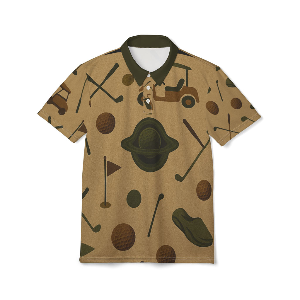 BROWN GOLF WAV Unisex Polo Shirt