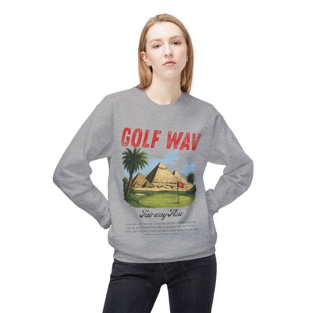 GOLF WAV GRAPHIC Unisex Midweight Softstyle Fleece Crewneck Sweatshirt