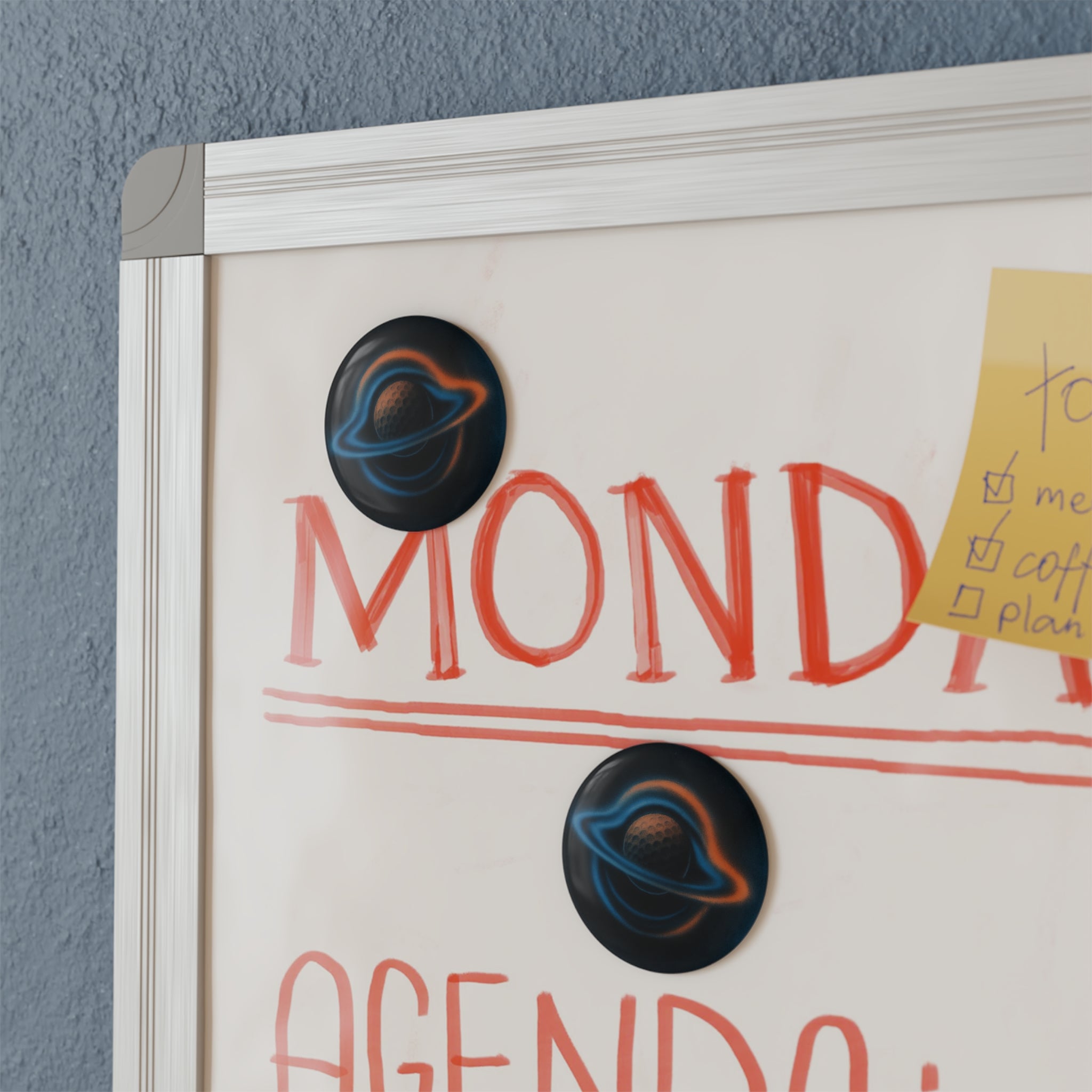 GOLF WAV BALL MARKER & Hat Button Magnet, Round (1 & 10 pcs)