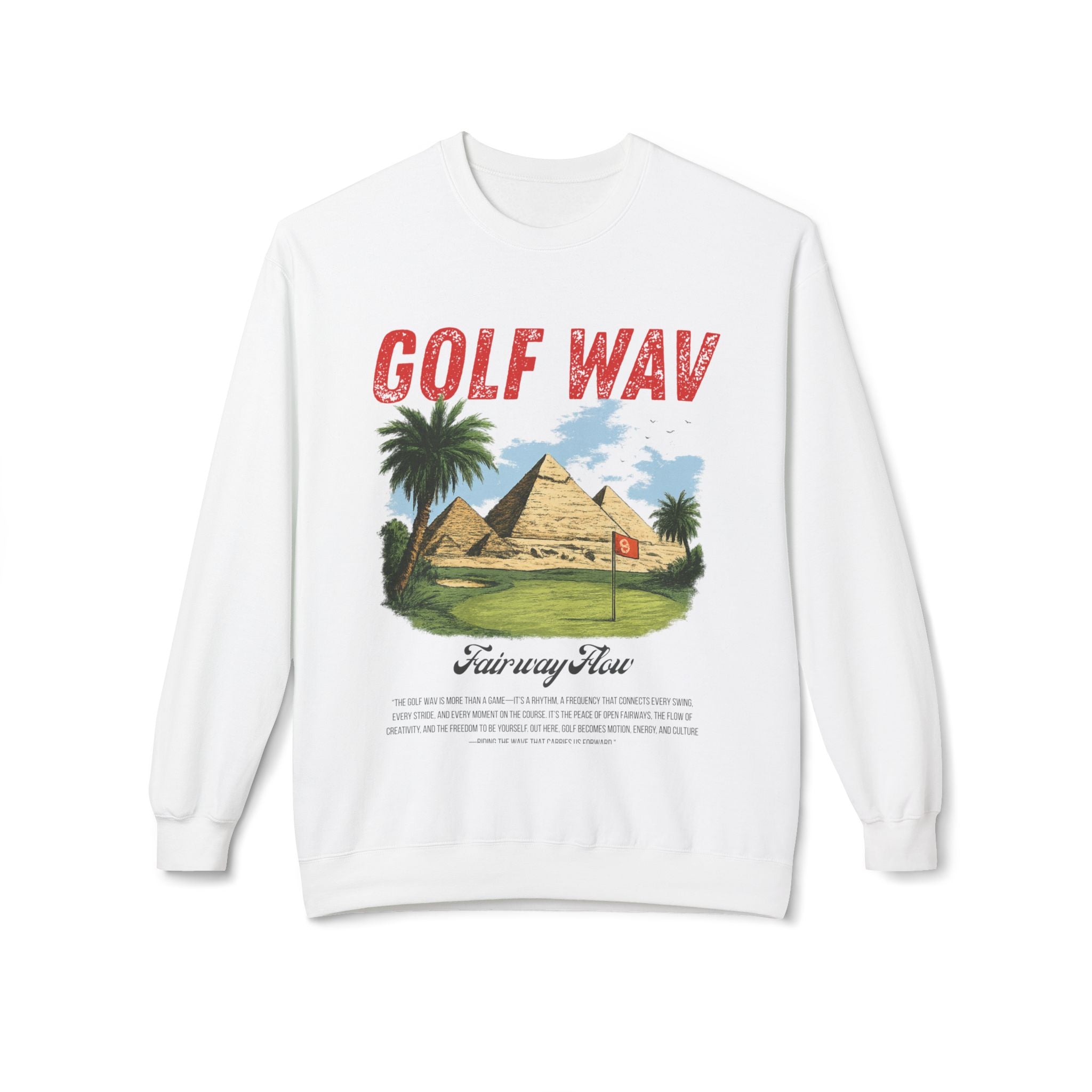 GOLF WAV GRAPHIC Unisex Midweight Softstyle Fleece Crewneck Sweatshirt